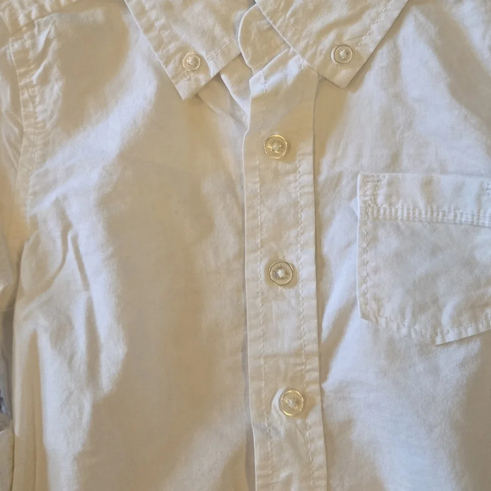 OshKosh B'gosh Boys White Button Down Shirt Size 3t Preppy